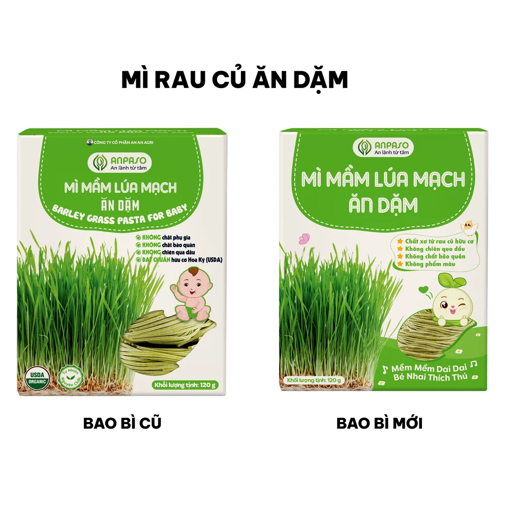 Mì mầm lúa mạch ăn dặm cho bé Anpaso 120g