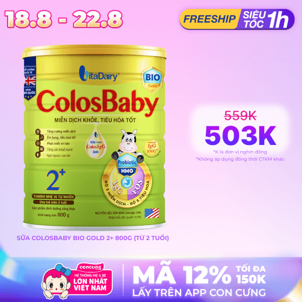 Sữa Colosbaby Bio Gold 2+ 800g (từ 2 tuổi)