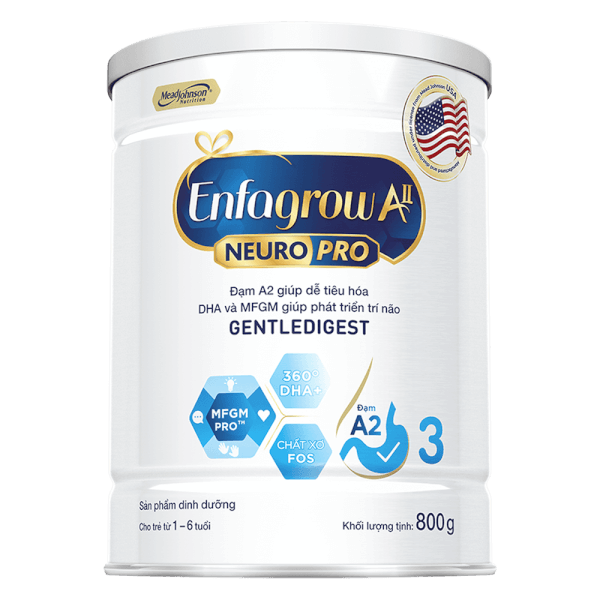 Sữa Enfagrow A2 NeuroPro số 3 800g (1 - 6 tuổi)