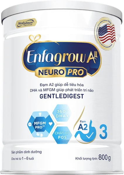 Sữa Enfagrow A2 NeuroPro số 3 800g (1 - 6 tuổi)
