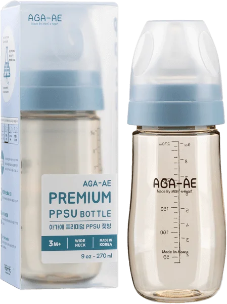 Bình sữa PPSU Aga-ae 270ml (xanh)