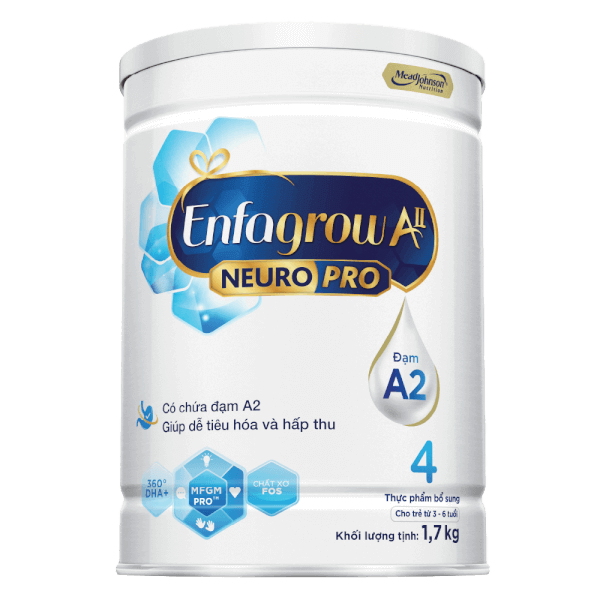 Sữa Enfagrow A2 Neuro Pro số 4 1.7 kg (3 - 6 tuổi)