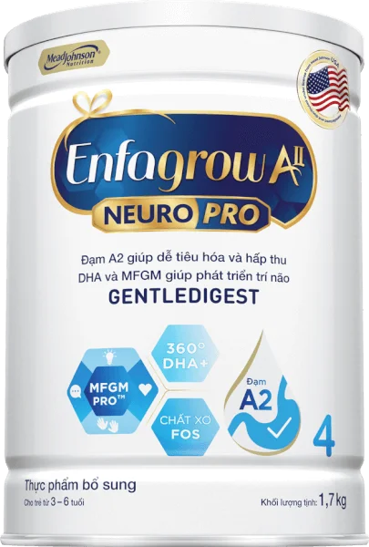 Sữa Enfagrow A2 Neuro Pro số 4 1.7 kg (3 - 6 tuổi)