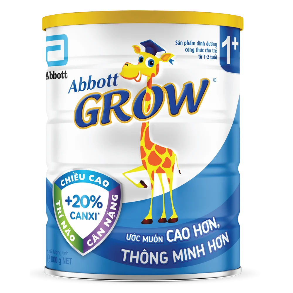 Sữa Abbott Grow 1+ 800g (1-2 tuổi) (Trọng lượng cũ: 850g, Giao ngẫu nhiên)