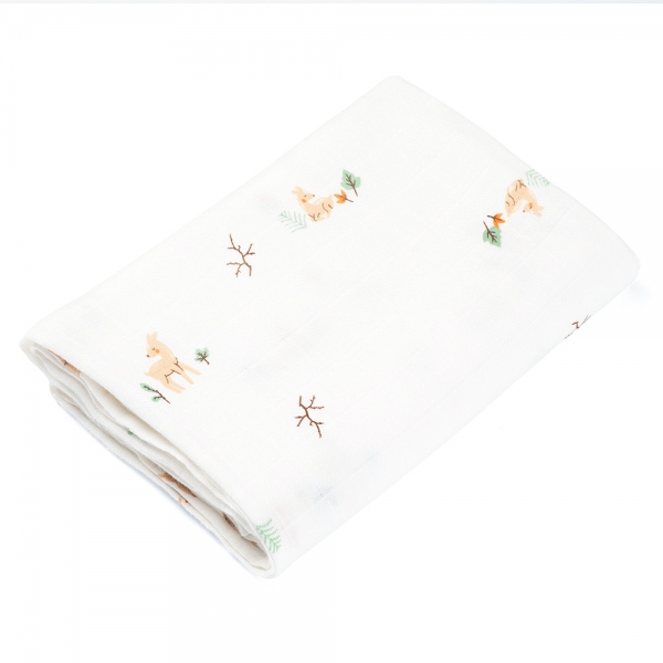 Combo 2 Khăn gạc tắm sợi tre 2 lớp Animo T2304_NBA006 (90x90cm,1 cái) (giao màu ngẫu nhiên)