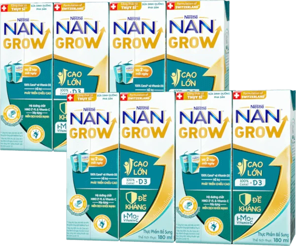 Combo 2 Thực phẩm bổ sung Nestlé NANGROW 6 (4x180ml)