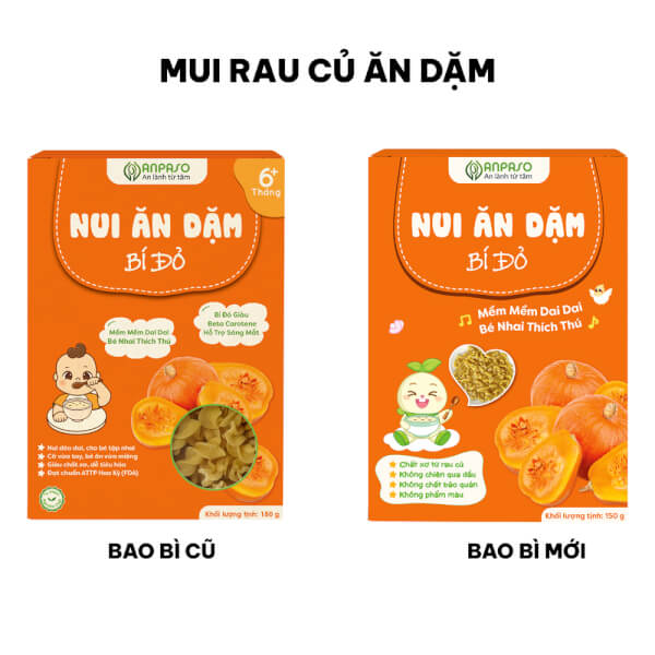 Nui ăn dặm bí đỏ Anpaso 150g