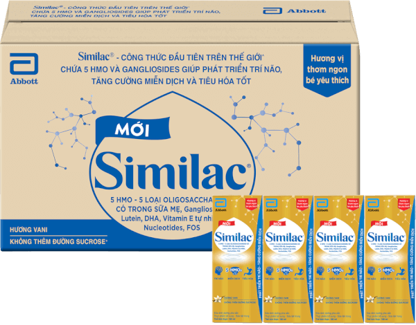 Thùng thực phẩm bổ sung Similac hương vani 180ml (Lốc 4 hộp)