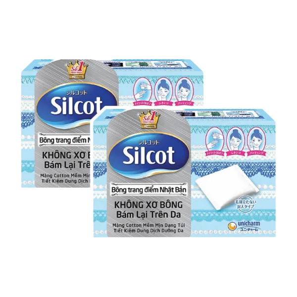 Combo 2 Bông tẩy trang Silcot 82 miếng