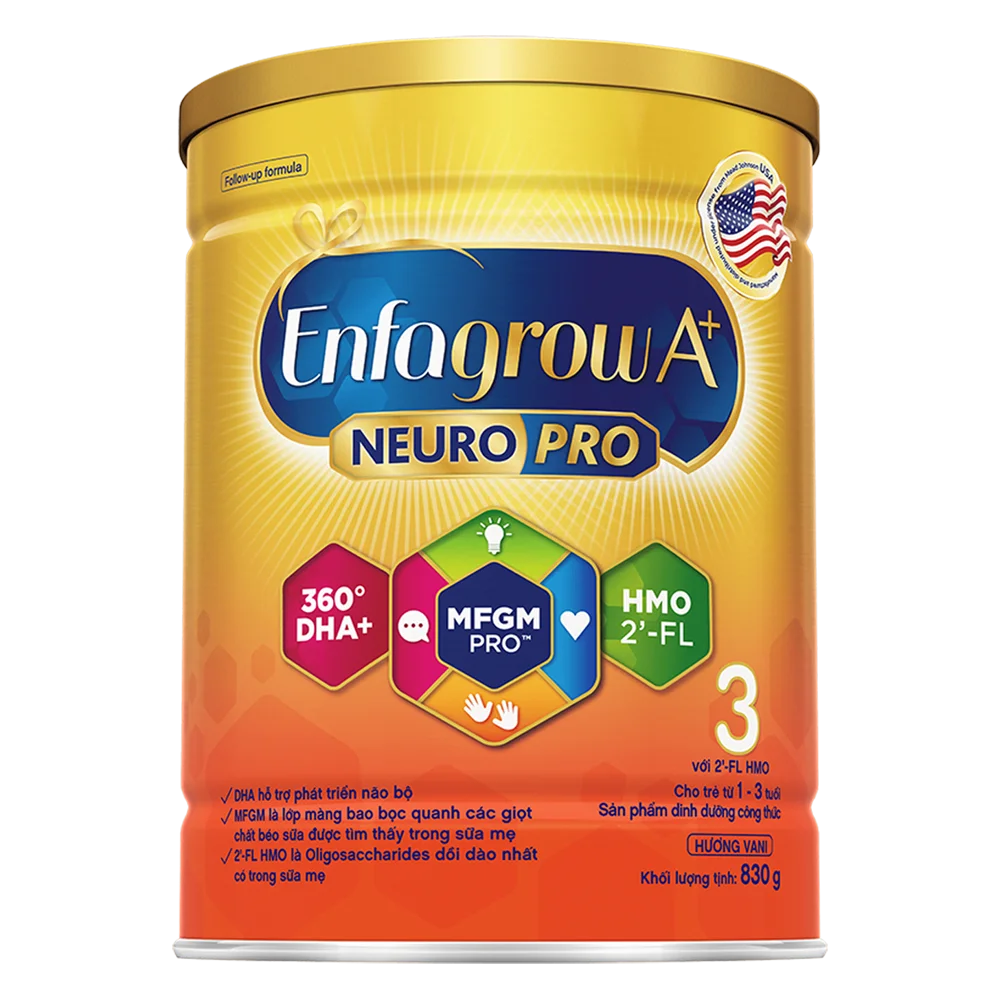 Sữa Enfagrow A+ số 3 830g (1-3 tuổi) 2Flex