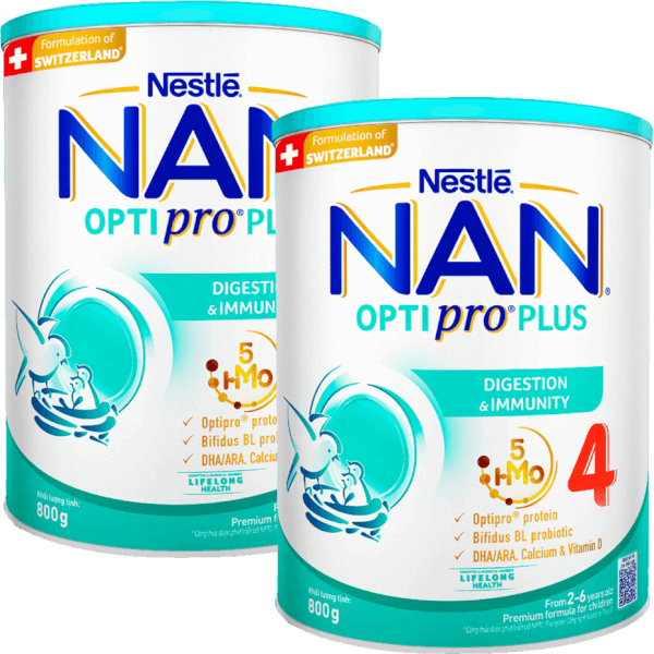 Combo 2 Sữa Nestle Nan Optipro Plus 4 800g (2-6 tuổi)