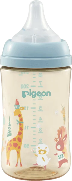 Bình sữa Pigeon PPSU Plus WN3 240 ml, hình thú cưng (M)