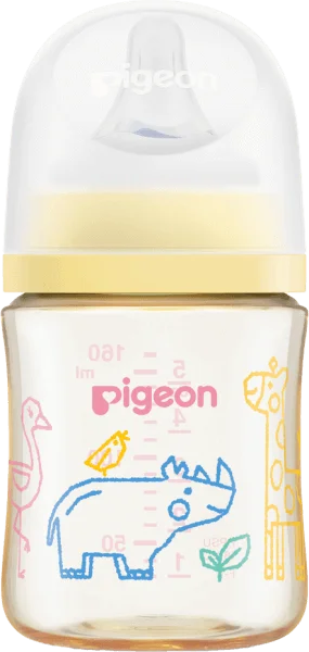 Bình Sữa Pigeon PPSU Softouch Baby-Friendly World 160ml, muông thú SS)