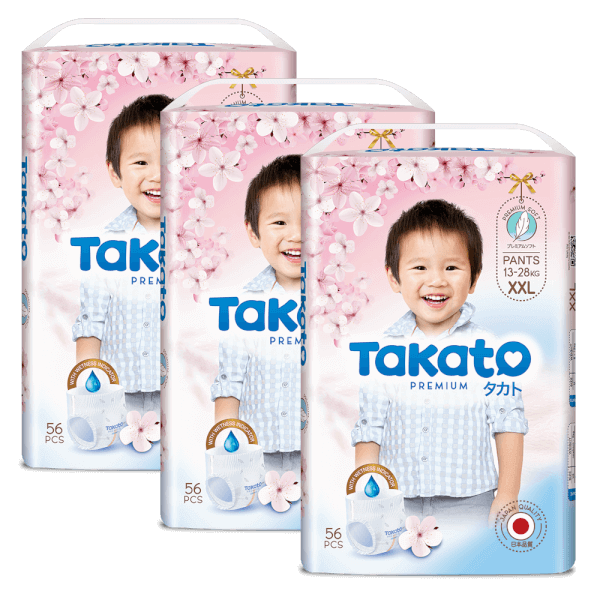 Combo 3 Tã quần Takato siêu mềm mại (XXL, 56 miếng)