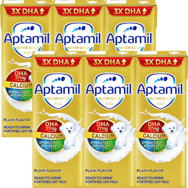 Combo 2 lốc sữa pha sẵn Aptamil Super Gold Kid 180ml (lốc 3 hộp)