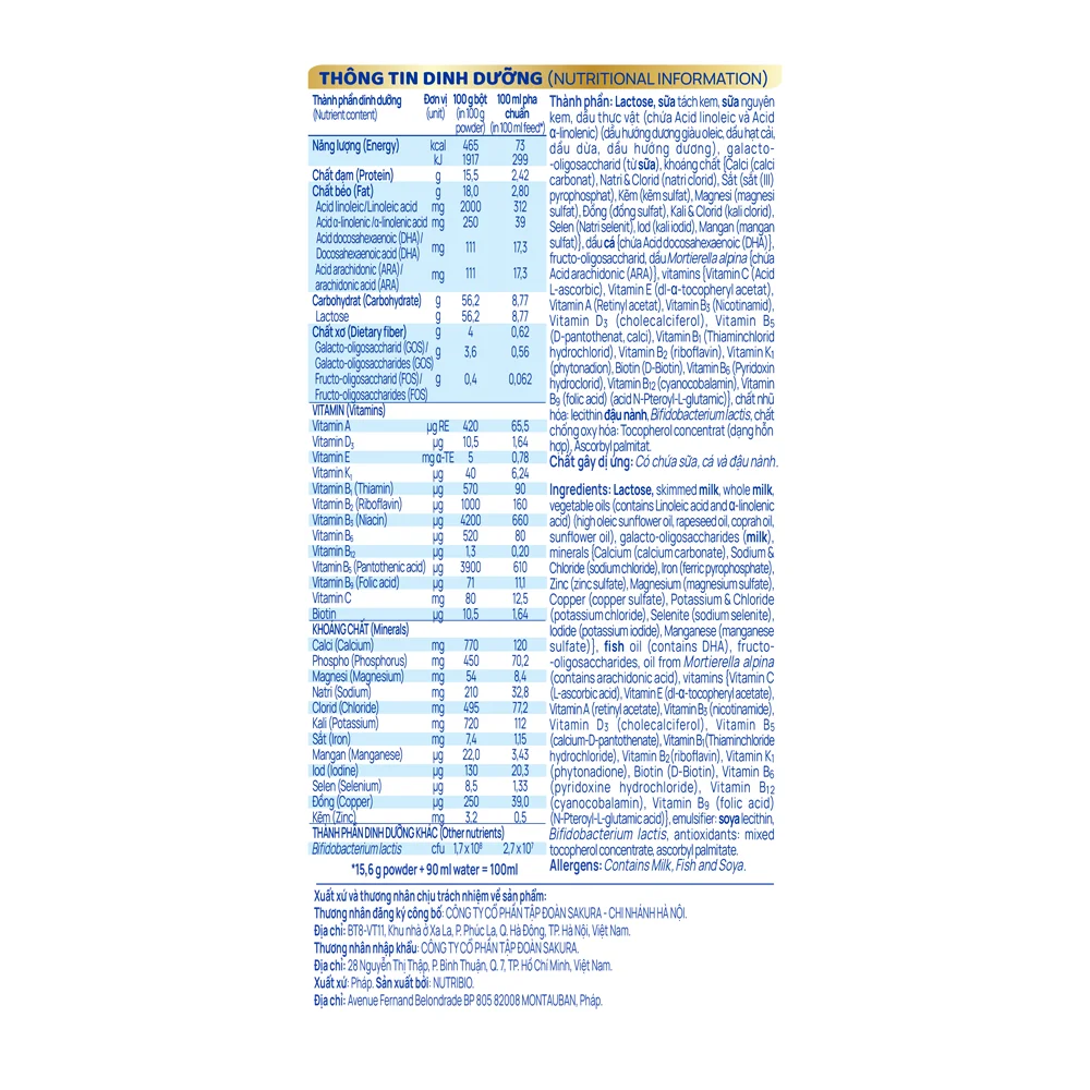 Sữa Alphagen Premium Formulation Total Care Follow-up Formula 800g (12-24 tháng)