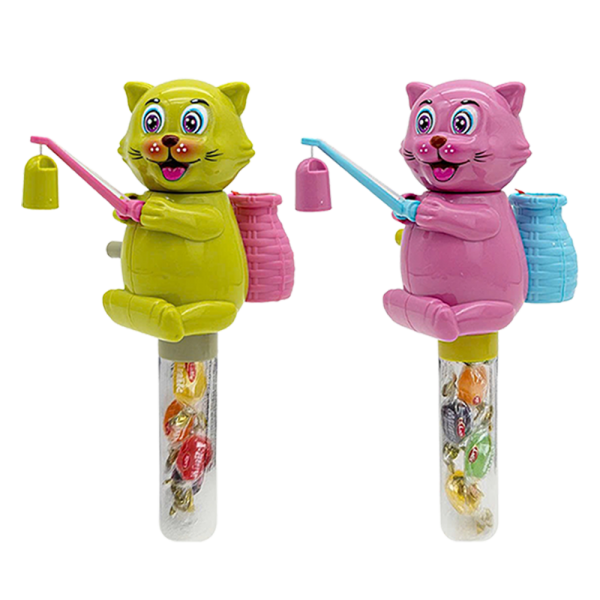 Combo 2 Kẹo cứng hương trái cây Minik Bonbon 9g - hình con mèo câu cá