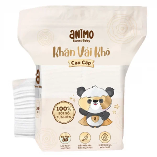 Combo 3 Khăn vải khô cao cấp Animo - 240 tờ