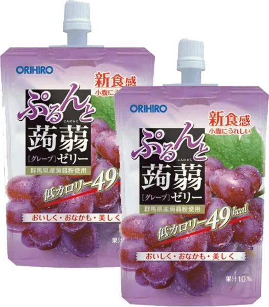 Combo 2 Thạch Orihiro vị nho tím dạng túi đứng 130g