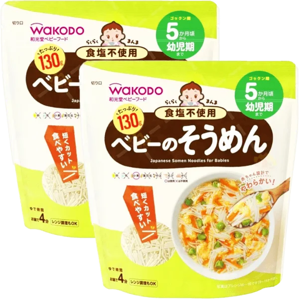 Combo 2 Mì somen không muối Easy Manma Wakodo cho bé từ 5 tháng tuổi