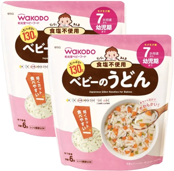 Combo 2 Mì udon không muối Easy Manma Wakodo cho bé