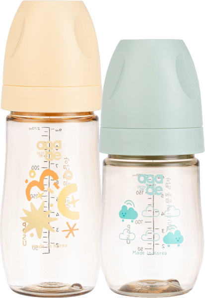 Combo 2 bình sữa PPSU Aga-ae: 180ml (mây xanh) và  270ml (nắng mai)