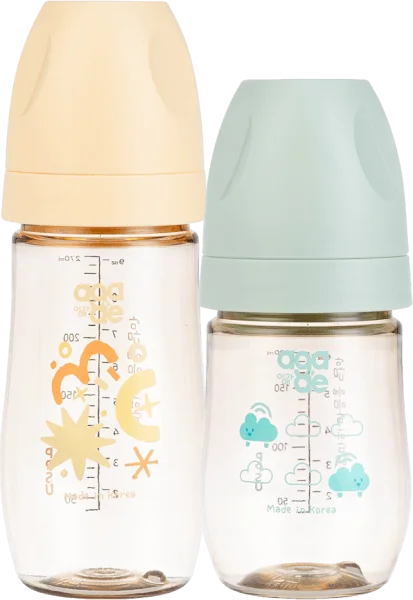 Combo 2 bình sữa PPSU Aga-ae: 180ml (mây xanh) và  270ml (nắng mai)