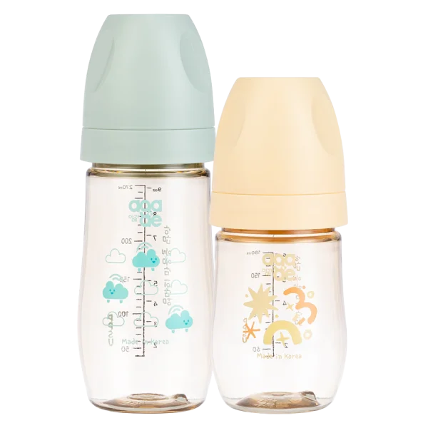 Combo 2 bình sữa PPSU Aga-ae: 180ml (nắng mai)  và 270ml (mây xanh)