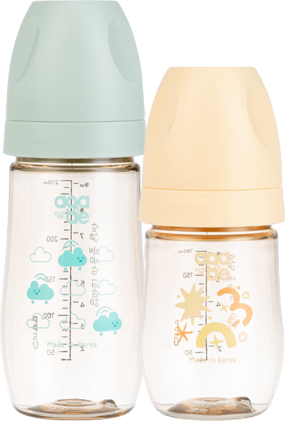 Combo 2 bình sữa PPSU Aga-ae: 180ml (nắng mai)  và 270ml (mây xanh)