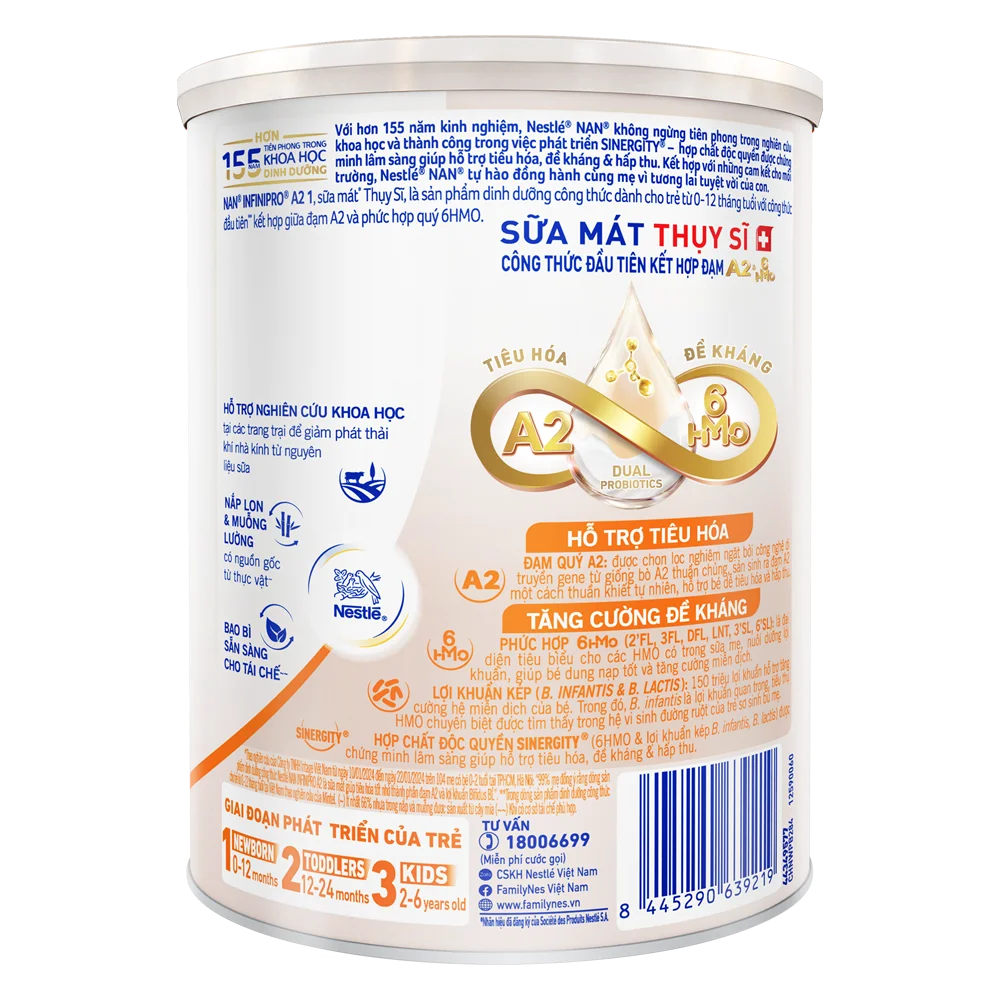 Sữa Nestlé NAN INFINIPRO A2 số 1 400g (6HMO) (0-1 tuổi)