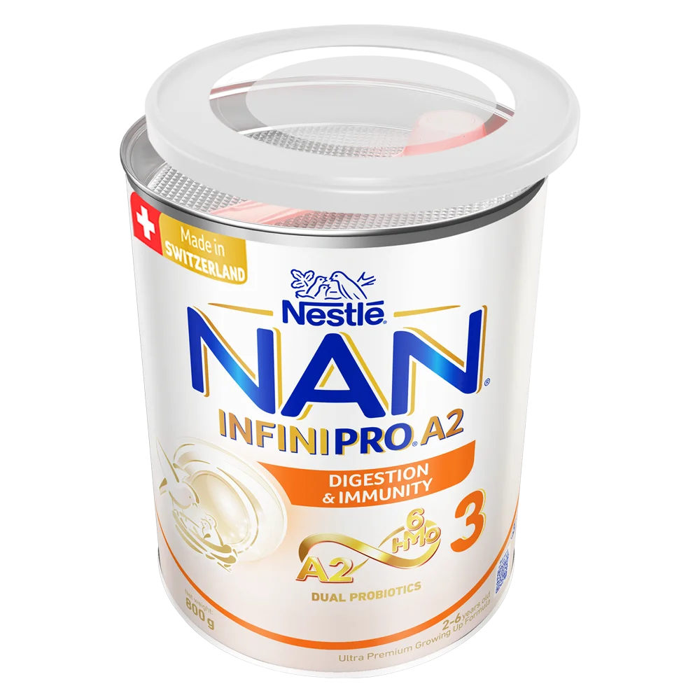 Combo 2 Sữa Nestlé NAN INFINIPRO A2 số 3 800g (6HMO) (2-6 tuổi)