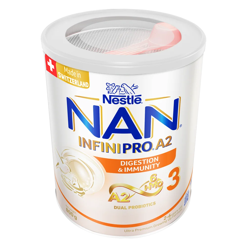 Combo 2 Sữa Nestlé NAN INFINIPRO A2 số 3 800g (6HMO) (2-6 tuổi)