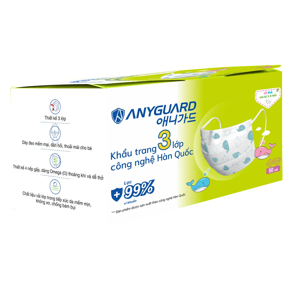Khẩu trang em bé Anyguard (50 cái/hộp)