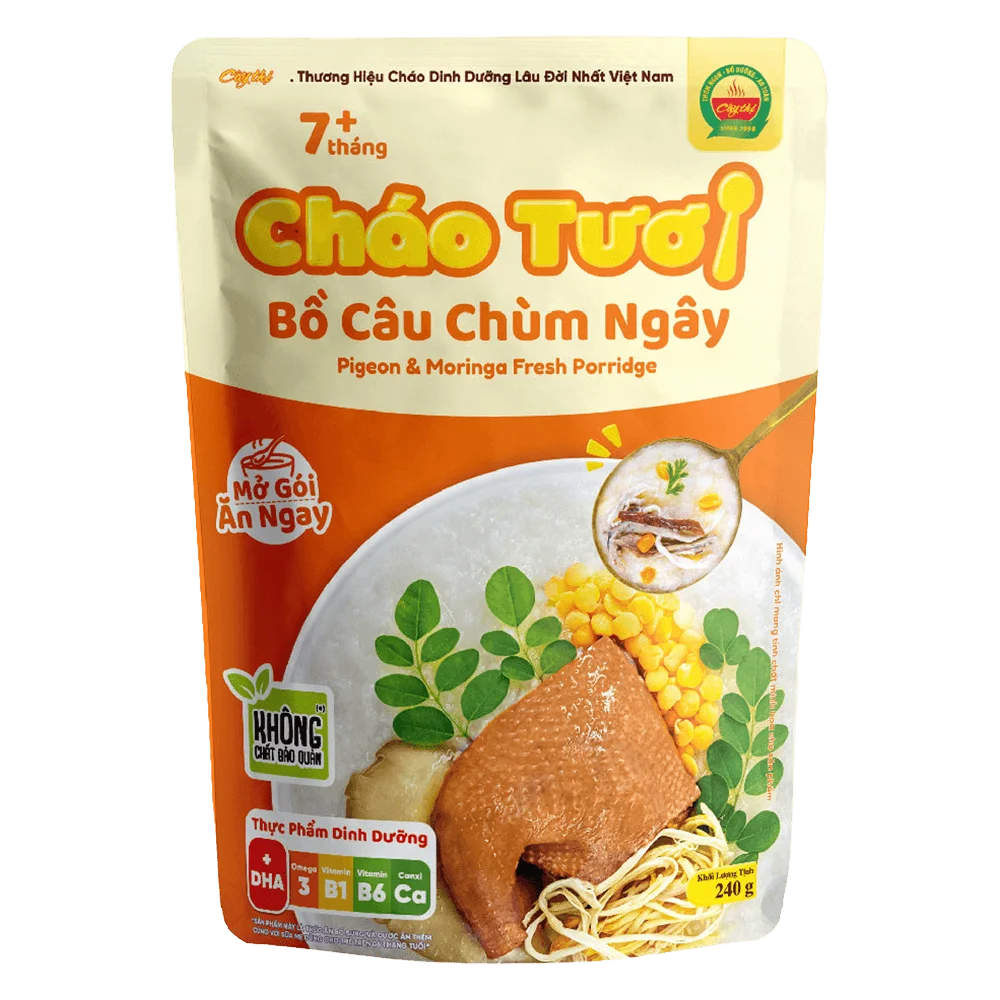 Cháo tươi Cây Thị bồ câu chùm ngây