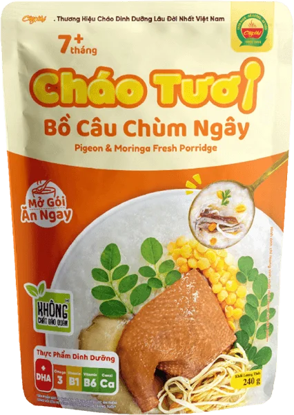 Cháo tươi Cây Thị bồ câu chùm ngây