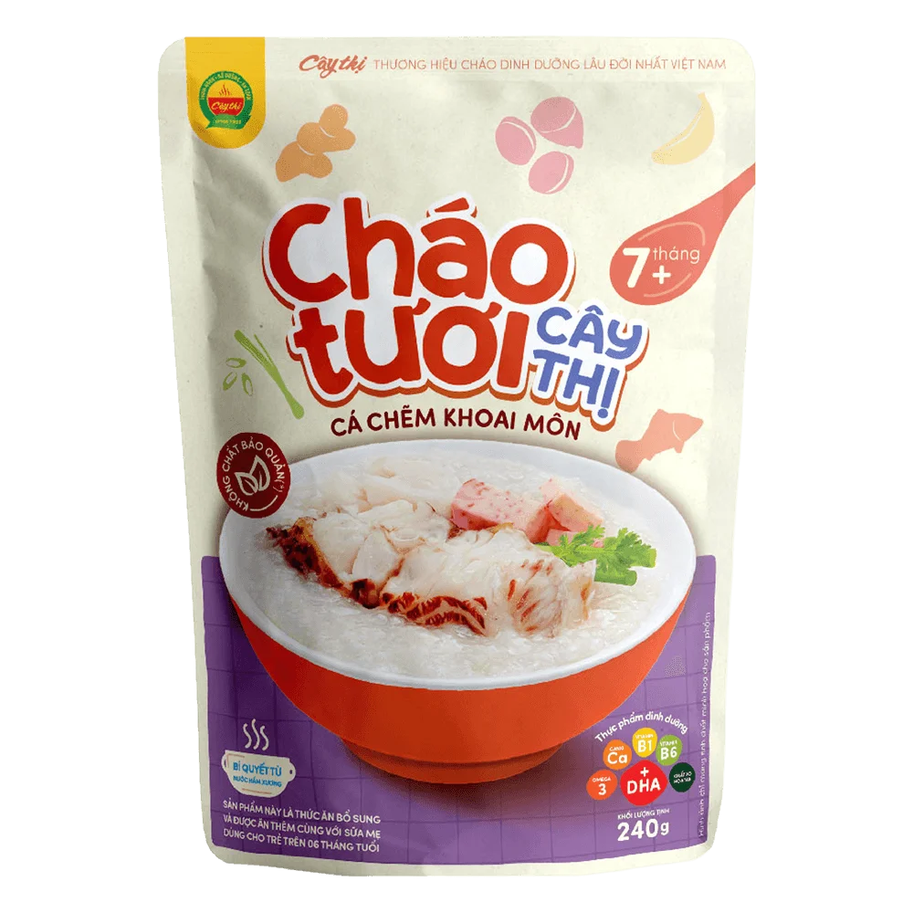 Cháo tươi Cây Thị cá chẽm khoai môn