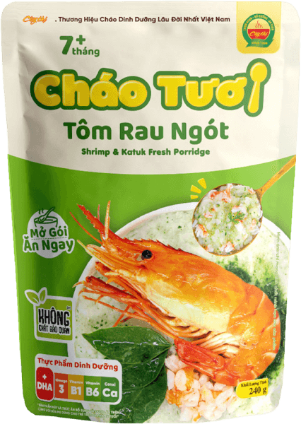Cháo tươi Cây Thị tôm rau ngót