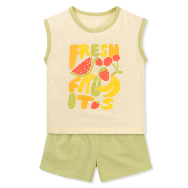 Bộ bé gái ngắn Animo Easy TX0625029 (1-4Y,Vàng-bơ,NN02)