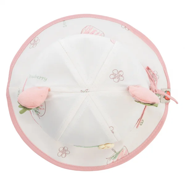 Nón em bé gái 0-12M vành tròn Animo A2503_JK010 (44cm, Trắng)