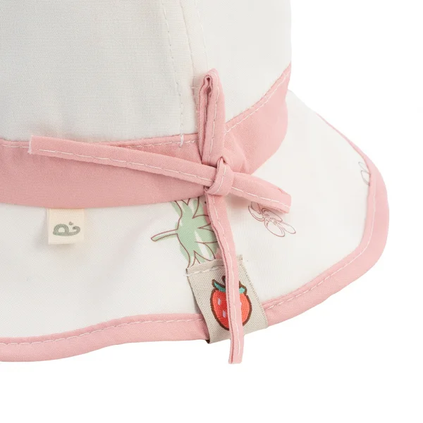 Nón em bé gái 0-12M vành tròn Animo A2503_JK010 (44cm, Trắng)