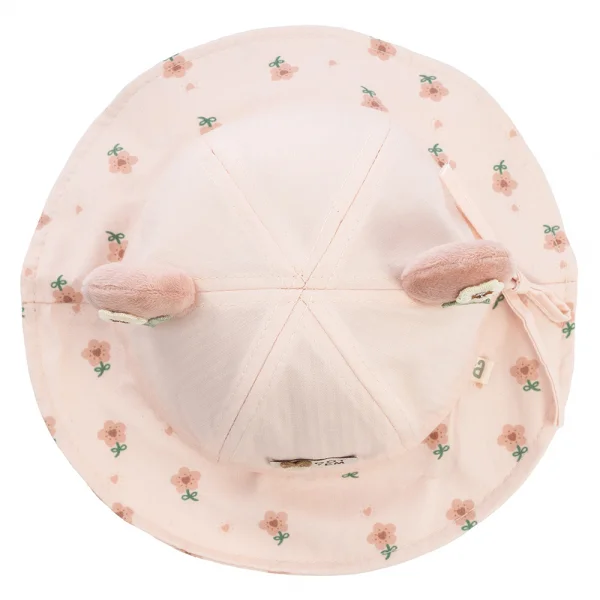 Nón em bé gái 0-12M vành tròn Animo A2503_JK009 (46cm,Màu be)