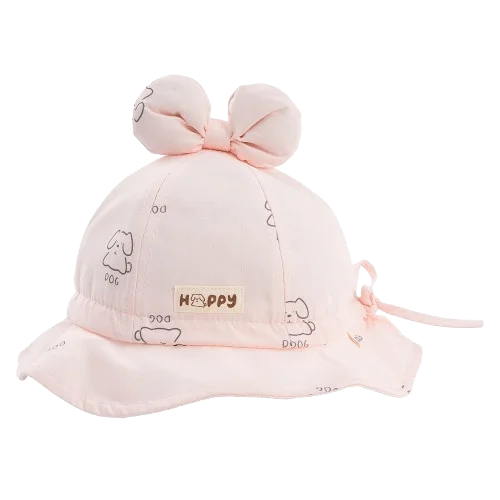 Nón vành tròn bé gái 1-3Y Animo A2503_JK008 (48cm,Hồng)