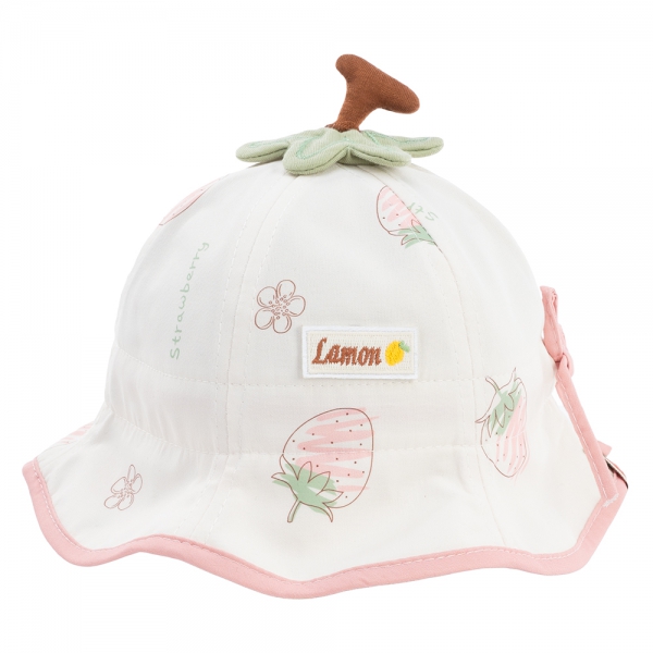 Nón vành tròn bé gái 1-3Y Animo A2503_JK003 (48cm,Trắng)