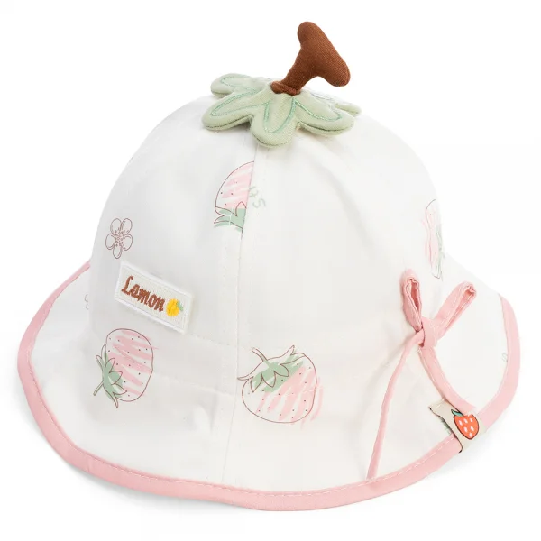 Nón vành tròn bé gái 1-3Y Animo A2503_JK003 (48cm,Trắng)