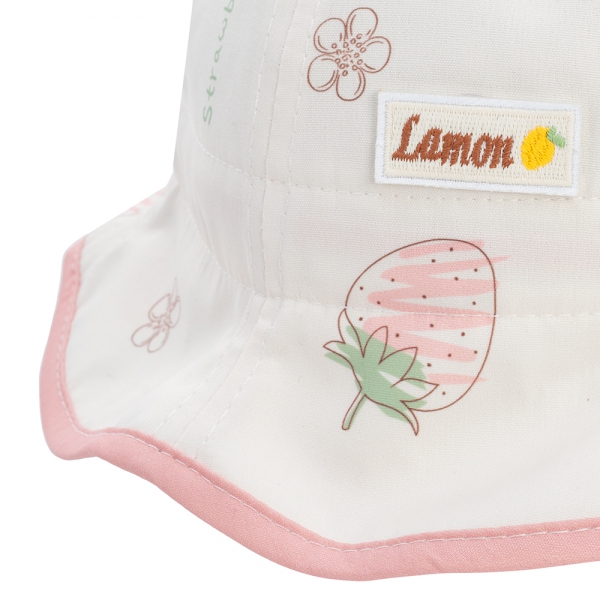Nón vành tròn bé gái 1-3Y Animo A2503_JK003 (48cm,Trắng)