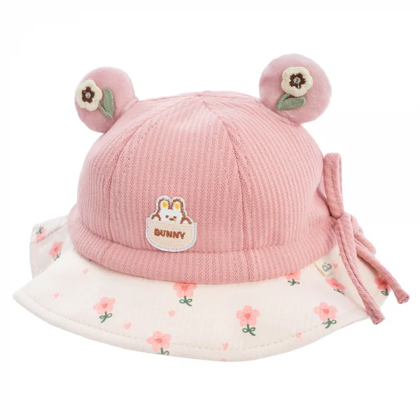 Nón vành tròn bé gái 1-3Y Animo A2503_JK002 (48cm,Hồng)