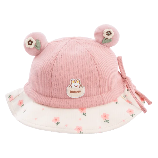 Nón vành tròn bé gái 1-3Y Animo A2503_JK002 (48cm,Hồng)