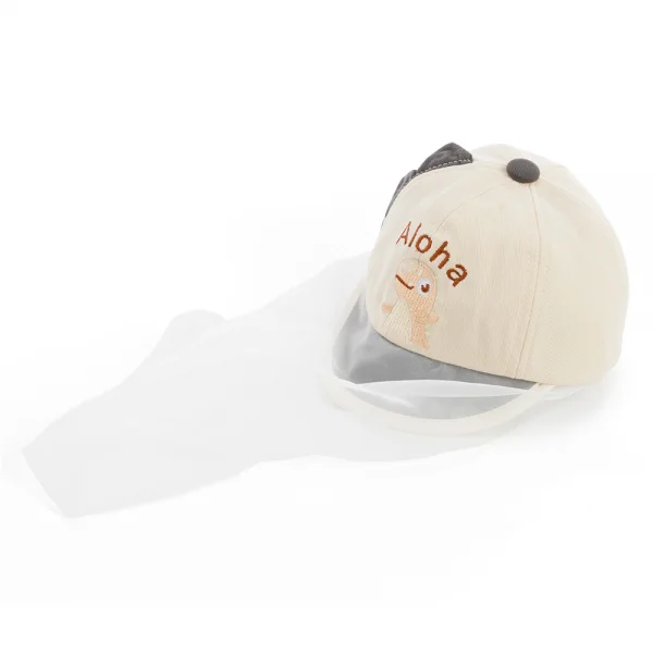 Nón lưỡi trai khăn voan bé trai 0-12M Animo A2506_MN036 (46cm,Xám-Kem)