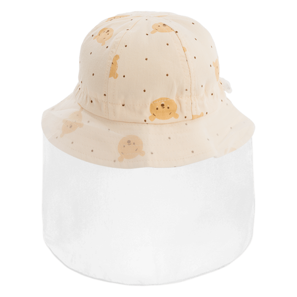 Nón vành tròn khăn voan em bé 0-12M Animo A2506_MN037 (46cm,Kem)
