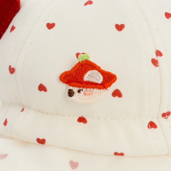 Nón vành tròn khăn voan bé gái 0-12M Animo A2506_MN039 (44cm,Kem-Đỏ)